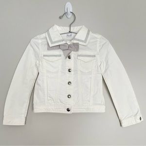 Chloe Girls White Denim Jacket Girls Size 5
